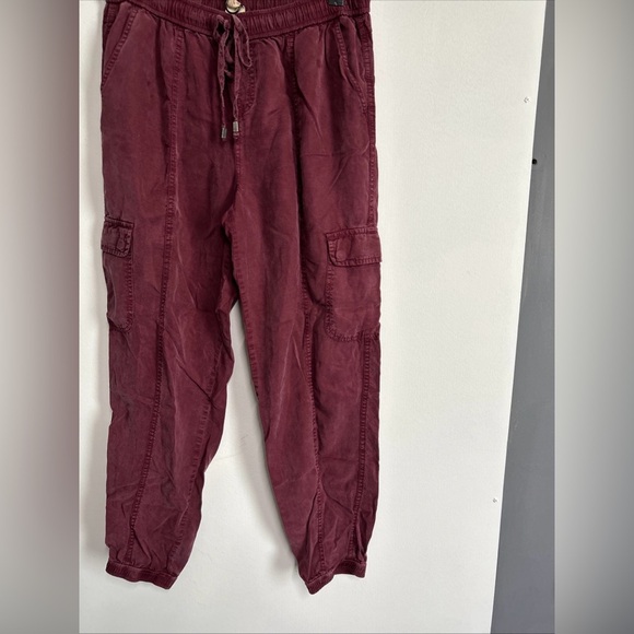 Faded Glory Women's M Joggers Lyocell Lightweight Red Cargo‎ Drawstring Grunge - Picture 3 of 16